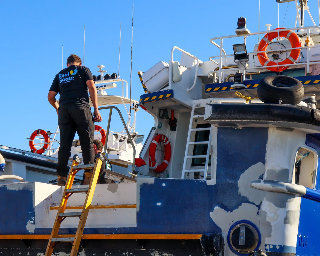 Working on a fishing vessel at the Geraldton harbour